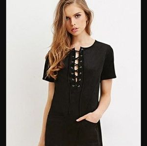 F21 Lace Up bodycon dress